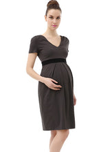 Momo Maternity Contrast Pleated Dress