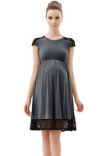 Momo Maternity Lace Insert Skater Dress