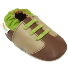 Momo Baby Boys Soft Sole Leather Crib Bootie Shoes - Contrast Sneaker