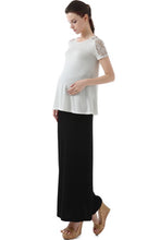 Momo Maternity Fold Over Waist Maxi Skirt
