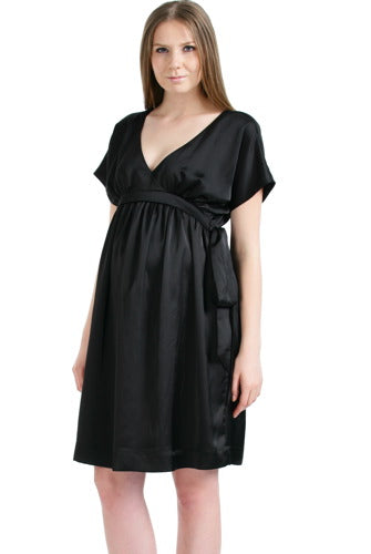 Maternity Empire-Waist Black Dress | Momo Maternity MOMOBABY Maternity Empire-Waist Black Dress | Momo Maternity MOMOBABY