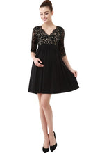 Momo Maternity Lace V-Neck Empire Waist Dress