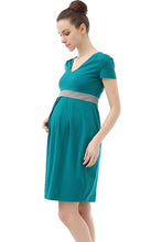 Momo Maternity Contrast Pleated Dress