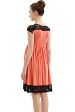 Momo Maternity Lace Insert Skater Dress