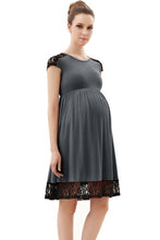 Momo Maternity Lace Insert Skater Dress